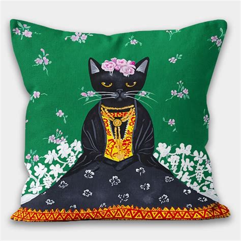 Cute Cat Pillow Covers Cat Pattern Cushion Case Housewarming - Etsy