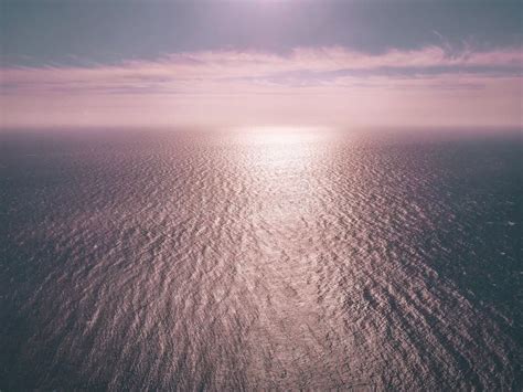 Ocean Aerial View at Sunset Stock Image - Image of background, color: 232730151