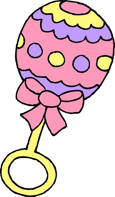 Pink Baby Girl Rattle - Free Clip Art | Baby clip art, Free clip art, Baby girl clipart