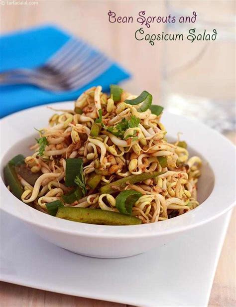 Bean Sprouts and Capsicum Salad recipe | by Tarla Dalal | Tarladalal.com | #4609