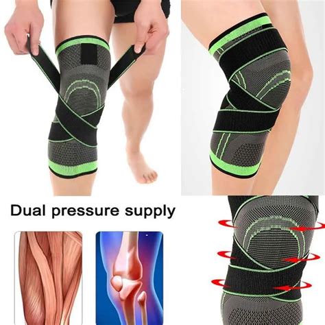 HEYME Knee Brace Compression Knee Sleeve with Adjustable Strap for Pain Relief Meniscus Tear ...