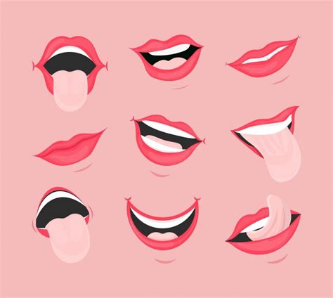 Cartoon Mouth Vector Set Free Download - Frebers