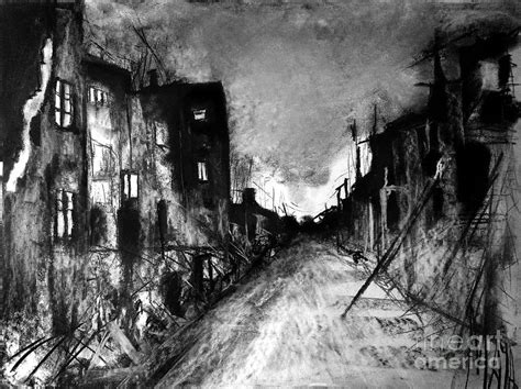 Warsaw Ghetto 1945 Drawing by Maja Sokolowska