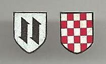 1:6 scale WWII German Waffen SS Helmet Decal Set: Croatian | ONE SIXTH SCALE KING!