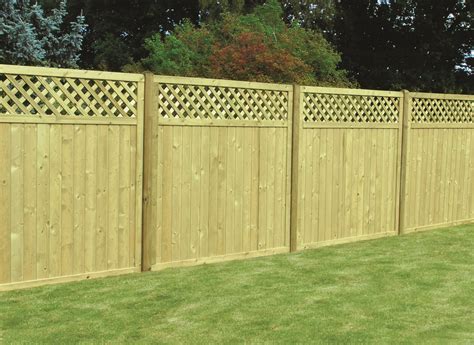 Tongue groove boarded fence panel lattice top free delivery available ...