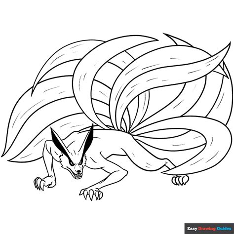 Naruto Nine Tailed Fox Coloring Pages