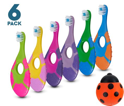 6 Pack - Baby Toothbrush, 0-2 Years, Soft Bristles, BPA Free | Toddler Toothbrush, Infant ...