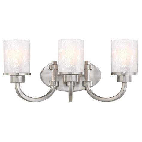 Westinghouse Ramsgate 3-Light Brushed Nickel Wall Mount Bath Light-6308100 - The Home Depot