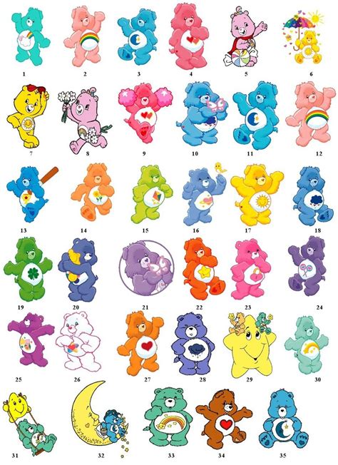 all the care bears names and colors - Shawnna Sessions