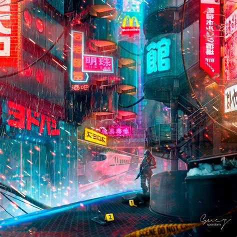 Cyberpunk city concept art, by me : r/ImaginaryCityscapes