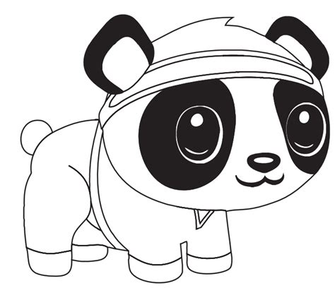 Cartoon Panda Coloring Page - Free Printable Coloring Pages for Kids