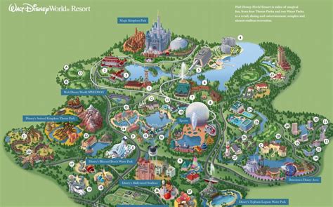 All Walt Disney World Resort Theme Park Maps | Disney world map, Walt disney world vacations ...