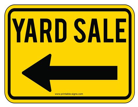 Yard Sale Sign Printable - S.oldvictheatre.com