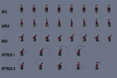 Free Ninja Sprite Sheets Pixel Art Download - CraftPix.net