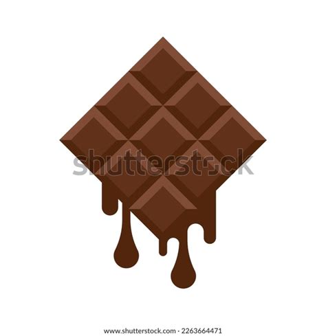 Melting Chocolate Bar On White Background Stock Vector (Royalty Free) 2263664471 | Shutterstock