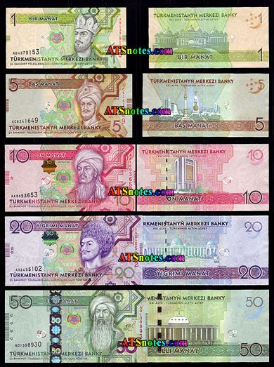 Turkmenistan banknotes - Turkmenistan paper money catalog and Turkmen ...