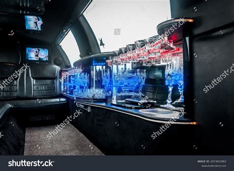 Luxury Car Interior Limousine Black Leather Stock Photo 2073812963 | Shutterstock