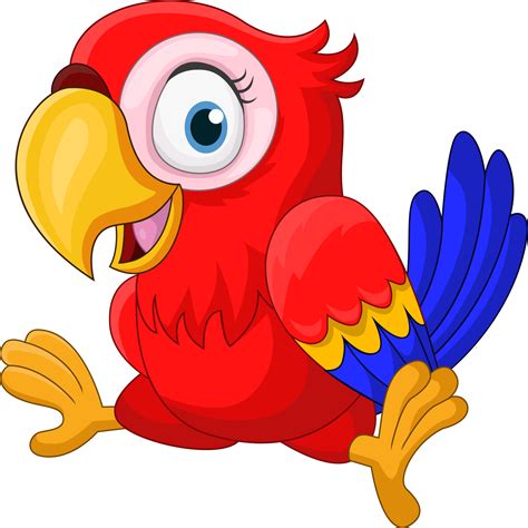 Cartoon funny baby macaw on white background 5162374 Vector Art at Vecteezy