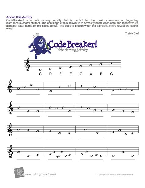 Music Theory Worksheets Treble Clef - Thekidsworksheet