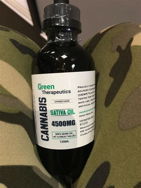 Green Cannabis Sativa Essential Therapeutic Oil 4500 MG 120 ML 4X Strength ⋆ Atlanta 420Atlanta 420