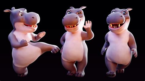 Hippo - rigged cartoon character for blender - Finished Projects ...