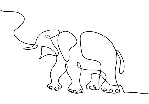 Elephant Line Drawing