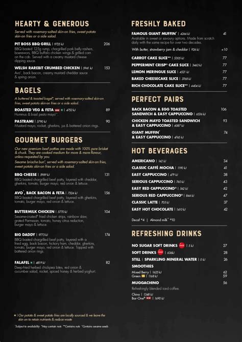 Mugg & Bean Menu Prices - Breakfast, Lunch and Burgers