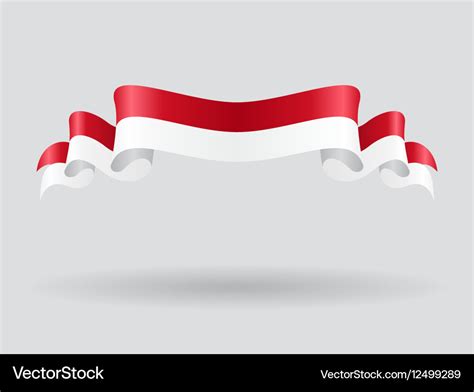 Indonesian wavy flag Royalty Free Vector Image