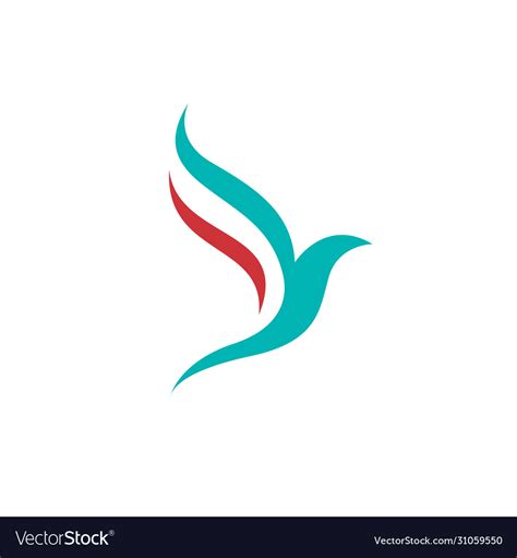 Bird abstract logo Royalty Free Vector Image - VectorStock