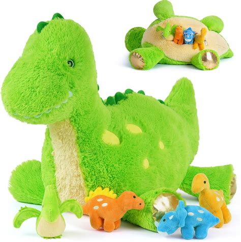 Dinosaur Plush Toy Playset, Green, 26 Inches – MorisMos