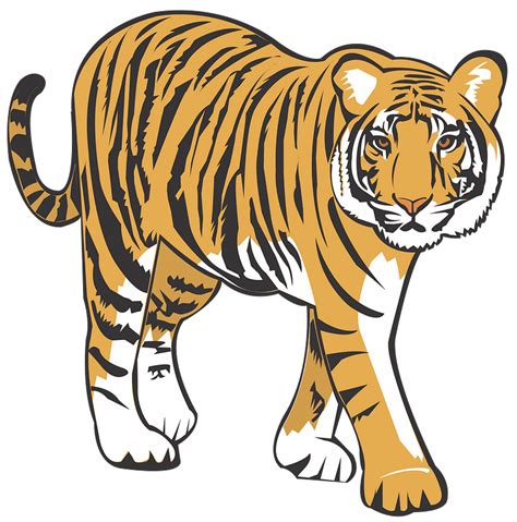 Cute Tiger Clipart - Digital Vector Safari, Animal Clipart, Tiger PNG ...