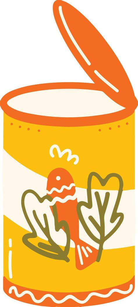 Fun Canned Food Hand Drawn Summer Camp Illustration 12732246 Vector Art ...