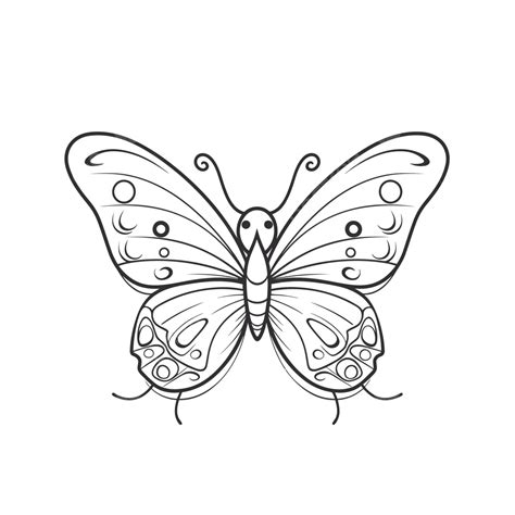 Butterfly Sketching Template Free Vector Image Qobemjpg Outline Drawing, Butterfly Drawing, Wing ...