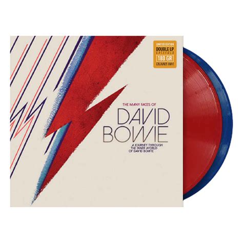 Many Faces of David Bowie Vinyl Record (New, Red & Blue Colored LPs)