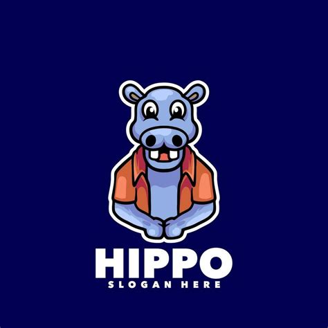 Hippo simple mascot logo 35741679 Vector Art at Vecteezy