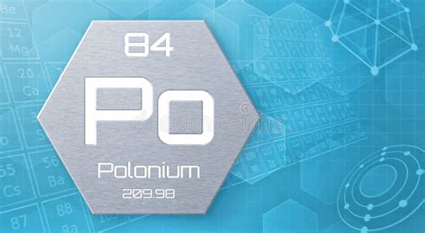 Chemical Element of the Periodic Table - Polonium Stock Illustration ...