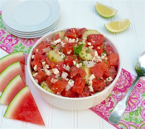 Watermelon Salad is refreshing mix of sweet and savory.