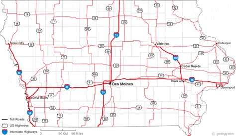 Map of Iowa