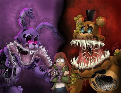 The Twisted Ones | Fan Art by AngosturaCartoonist | Fnaf dibujos, Imagenes de fnaf anime ...