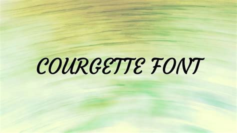 Courgette Font Free Download