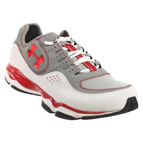 Under Armour - UNDER ARMOUR MEN'S ATHLETIC SHOES MICRO G DEFEND GREY WHITE RED 13 EEEE - Walmart ...