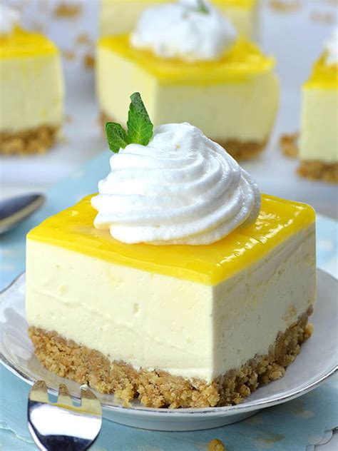 No Bake Lemon Cheesecake Bars Easy Lemon Bars - Fine Foods