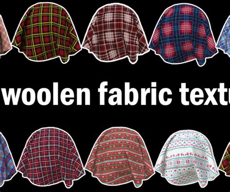 ArtStation - 10 Woolen Fabric Patterns Vol. 9 | Game Assets