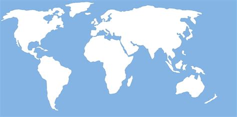 Simple World Map Outline With Countries