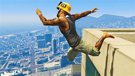 GTA 5 Funny / Crazy Jumps Compilation (GTA V fails at funny moments) - FreeModLoad