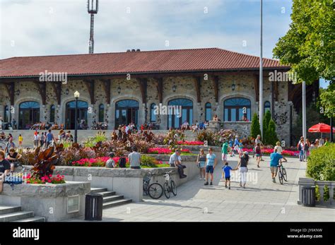 Montreal, Canada - August 16, 2017: Mount Royal Chalet (French: Chalet du Mont-Royal) is a ...