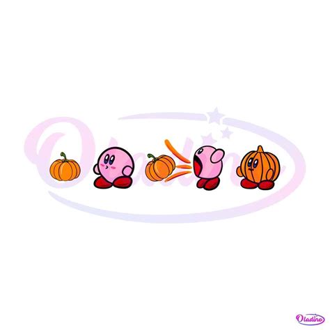 Funny Kirby Pumpkin Halloween SVG Kirby Video Game SVG