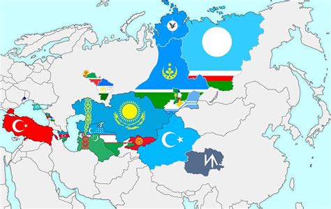 Turkic Countries Map