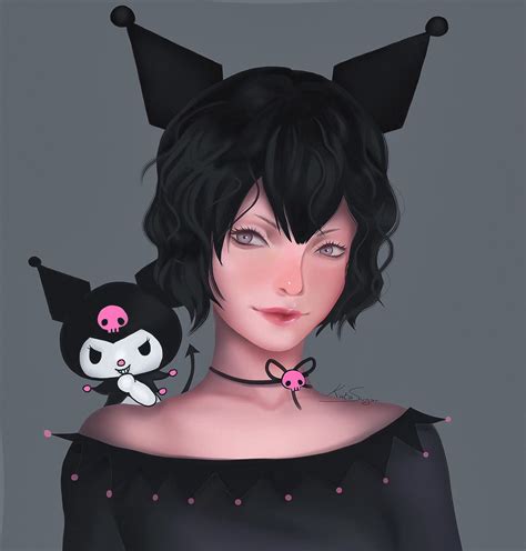 Kuromi-chan! (My art) 🖤 | Personagens de anime, Anime, Personagens