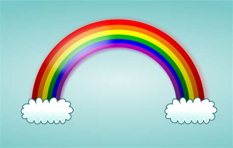 rainbow drawing with colors - Clip Art Library